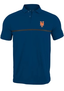 Levelwear New York Mets Mens Blue Sector Short Sleeve Polo