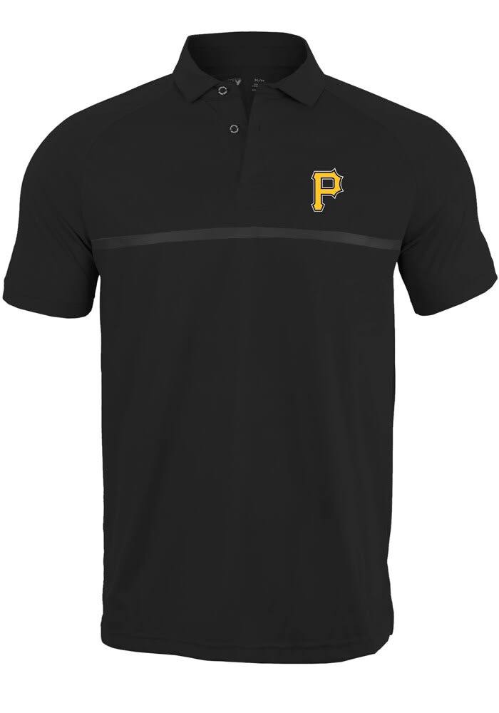 Levelwear Pittsburgh Pirates Black Original Short Sleeve Polo, Black, 100% POLYESTER, Size XL, Rally House