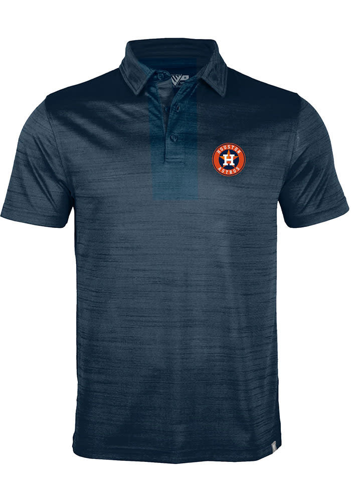 Levelwear Houston Astros Navy Blue Draft Short Sleeve Polo, Navy Blue, 100% POLYESTER, Size M, Rally House