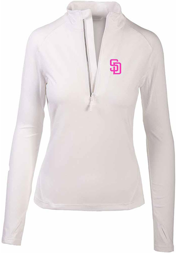 Levelwear San Diego Padres White City Connect Relay Hood, White, 65% Polyester / 35% Cotton, Size S, Rally House