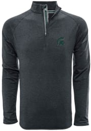 Levelwear Michigan State Spartans Mens Charcoal Metro Long Sleeve 1/4 Zip Pullover