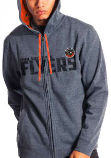 Levelwear Philadelphia Flyers Mens Grey screen printed and embroidered Long Sleeve Zip Fashion