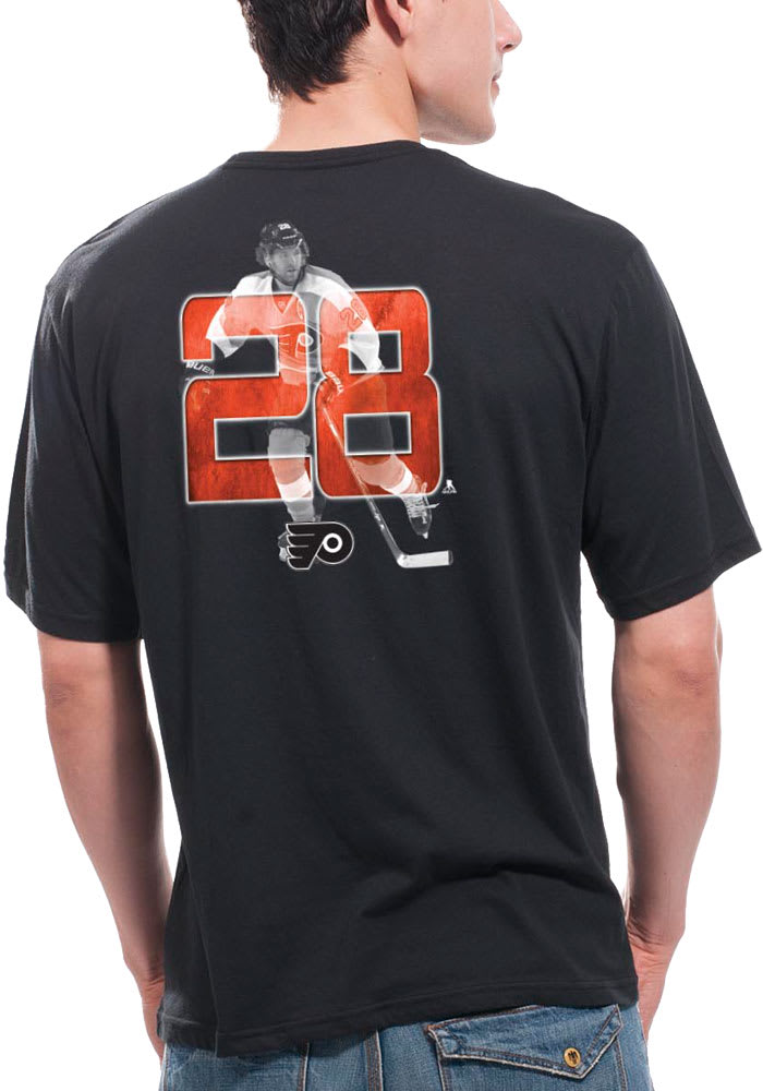 Claude Giroux Philadelphia Flyers Black screen printed Short Sleeve Player T Shirt