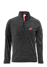 Levelwear Detroit Red Wings Mens Charcoal Armour Long Sleeve 1/4 Zip Pullover