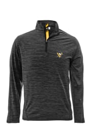 Levelwear Pittsburgh Penguins Mens Charcoal Armour Long Sleeve 1/4 Zip Pullover