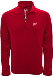 Levelwear Detroit Red Wings Mens Red Peak Long Sleeve 1/4 Zip Pullover