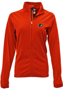 Levelwear Philadelphia Flyers Womens Orange Progression Aztext Script Long Sleeve Full Zip Jacke..