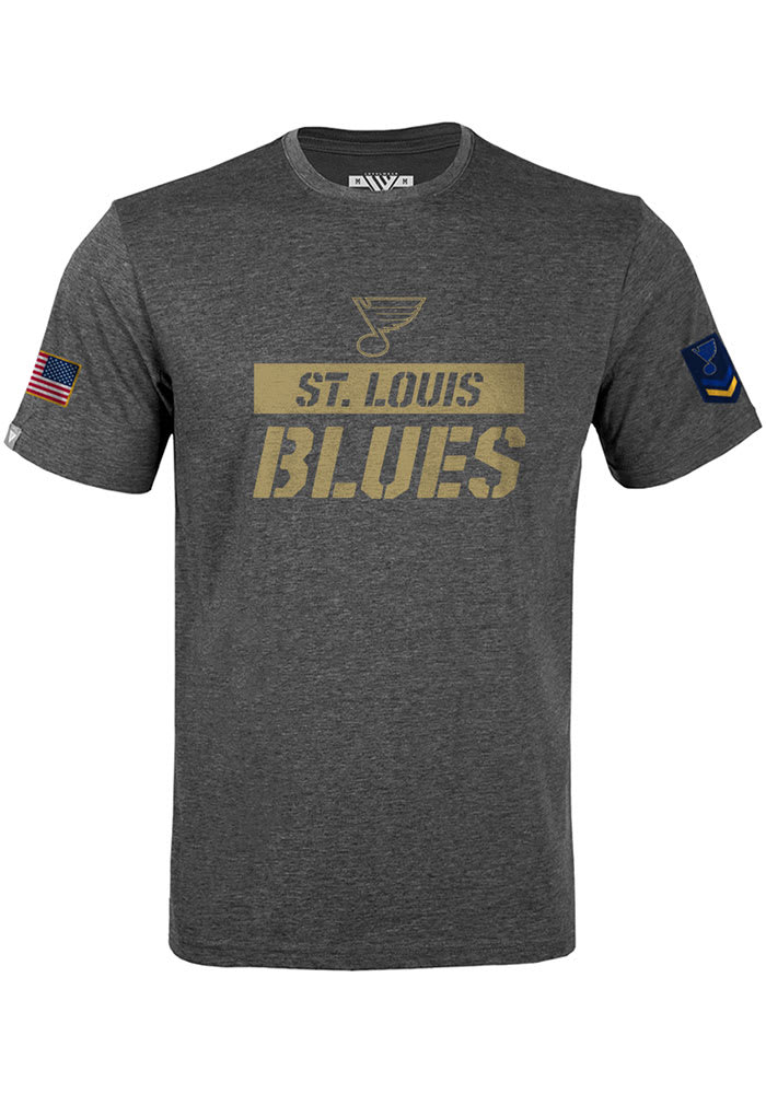 Levelwear St Louis Blues Charcoal Corporal Richmond Short Sleeve T