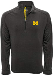 Levelwear Michigan Wolverines Mens Grey Peak Long Sleeve 1/4 Zip Pullover
