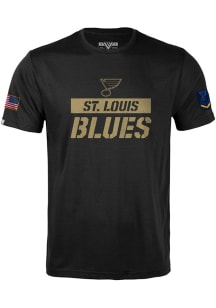 Levelwear St Louis Blues Black Corporal Richmond Short Sleeve T Shirt