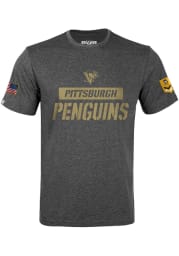 Levelwear Pittsburgh Penguins Charcoal Corporal Richmond Short Sleeve T Shirt