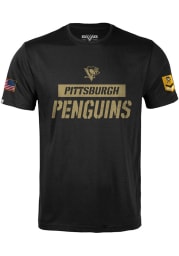 Levelwear Pittsburgh Penguins Black Corporal Richmond Short Sleeve T Shirt