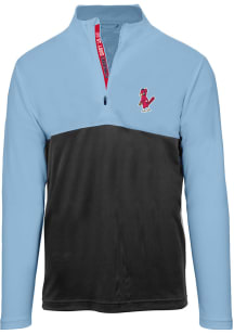 Levelwear St Louis Cardinals Mens Light Blue Roster Pursue Long Sleeve 1/4 Zip Pullover