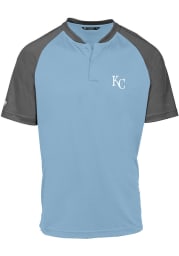 Levelwear Kansas City Royals Mens Light Blue TRACKER Short Sleeve Polo