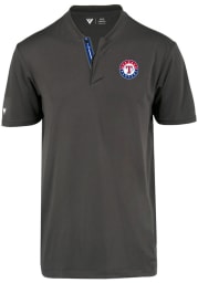 Levelwear Texas Rangers Mens Charcoal Spark Overlap Short Sleeve Polo