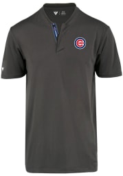Levelwear Chicago Cubs Mens Charcoal Spark Overlap Short Sleeve Polo