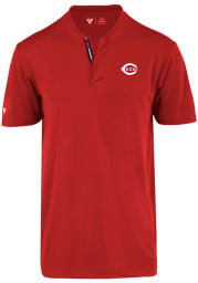 Levelwear Cincinnati Reds Mens Red Spark Overlap Short Sleeve Polo