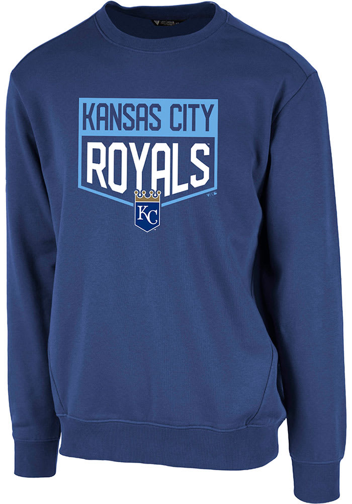 Antigua Kansas City Royals Mens Blue Leader Long Sleeve 1/4 Zip Pullover