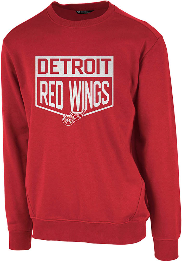 Levelwear Detroit Red Wings Mens Red Spark Overlap Short Sleeve Polo
