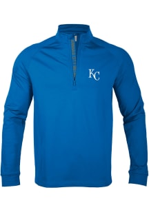 Levelwear Kansas City Royals Mens Blue Calibre Scoreboard Long Sleeve 1/4 Zip Pullover
