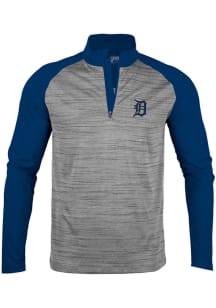 Levelwear Detroit Tigers Mens Charcoal Vandal Long Sleeve 1/4 Zip Pullover