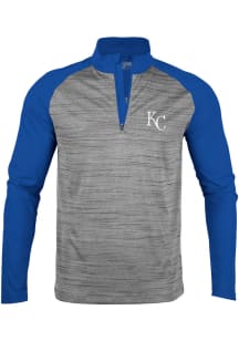 Levelwear Kansas City Royals Mens Charcoal Vandal Long Sleeve 1/4 Zip Pullover