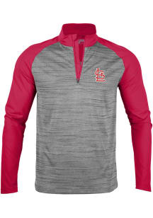 Levelwear St Louis Cardinals Mens Charcoal Vandal Long Sleeve 1/4 Zip Pullover