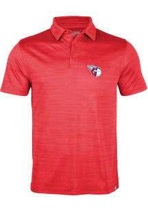 Levelwear Cleveland Guardians Mens Red Sway Short Sleeve Polo