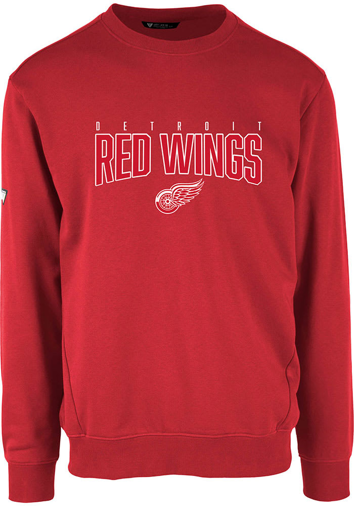 Levelwear Detroit Red Wings Mens Red Zane Veteran Long Sleeve Sweatshirt