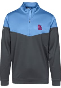 Levelwear St Louis Cardinals Mens Light Blue Commuter Long Sleeve 1/4 Zip Pullover