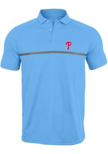 Levelwear Philadelphia Phillies Mens Light Blue Sector Short Sleeve Polo