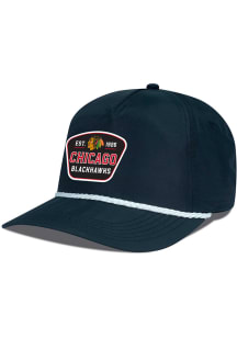 Levelwear Chicago Blackhawks Rail Rope Visor Adjustable Hat - Black