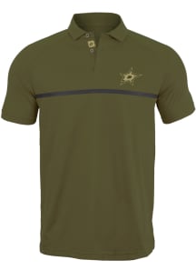 Levelwear Dallas Stars Mens Olive Sector Icon Stamp Short Sleeve Polo