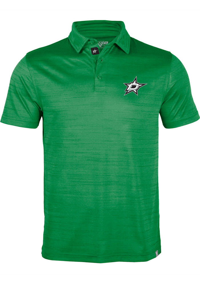 Levelwear Dallas Stars Mens Kelly Green Sway Icon Stamp Short Sleeve Polo