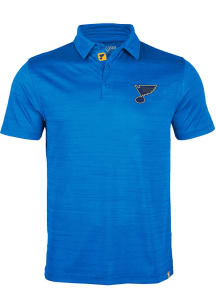 Levelwear St Louis Blues Mens Blue Sway Icon Stamp Short Sleeve Polo