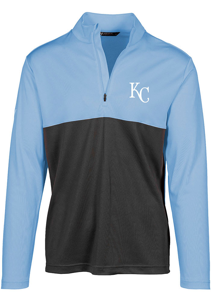 Levelwear Kansas City Royals Blue Gear Long Sleeve 1/4 Zip Pullover, Blue, 100% POLYESTER, Size L, Rally House