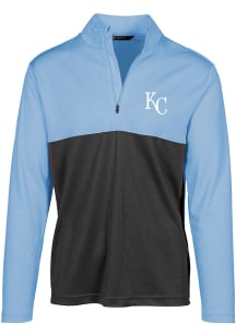 Levelwear Kansas City Royals Mens Light Blue Pursue Long Sleeve 1/4 Zip Pullover