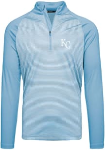 Levelwear Kansas City Royals Mens Light Blue Charter Long Sleeve 1/4 Zip Pullover