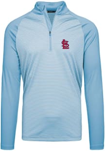 Levelwear St Louis Cardinals Mens Light Blue Charter Long Sleeve 1/4 Zip Pullover
