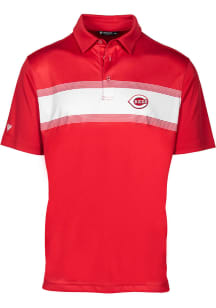Levelwear Cincinnati Reds Mens Red Exert Short Sleeve Polo
