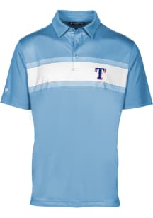 Levelwear Texas Rangers Mens Light Blue Exert Short Sleeve Polo