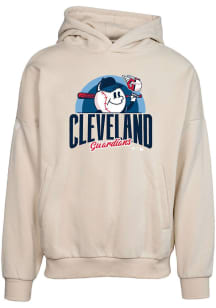 Levelwear Cleveland Guardians Mens Tan Contact Long Sleeve Hoodie
