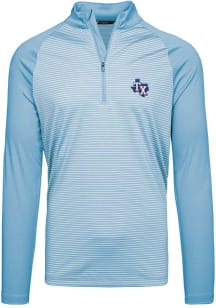 Levelwear Texas Rangers Mens Light Blue Charter Long Sleeve 1/4 Zip Pullover