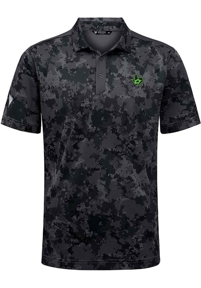 Levelwear Dallas Stars Mens Pixel GREY Short Sleeve Polo