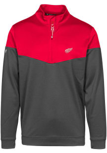 Levelwear Detroit Red Wings Mens Red Commuter Long Sleeve 1/4 Zip Pullover