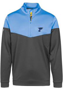 Levelwear St Louis Blues Mens Light Blue Commuter Long Sleeve 1/4 Zip Pullover