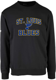 Levelwear St Louis Blues Mens Black Zane Long Sleeve Crew Sweatshirt