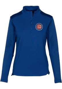 Levelwear Chicago Cubs Womens Blue Daybreak 1/4 Zip Pullover