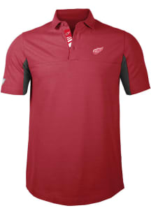 Levelwear Detroit Red Wings Mens Red Rival Short Sleeve Polo