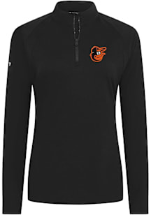 Levelwear Baltimore Orioles Womens Black Flex Qtr Zip Pullover